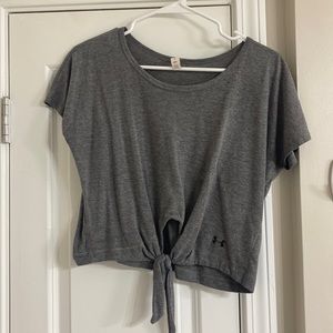 Under Armour crop workout top with tie